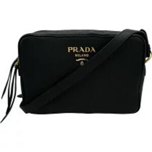 Prada Camera Bag Black Leather Shoulder